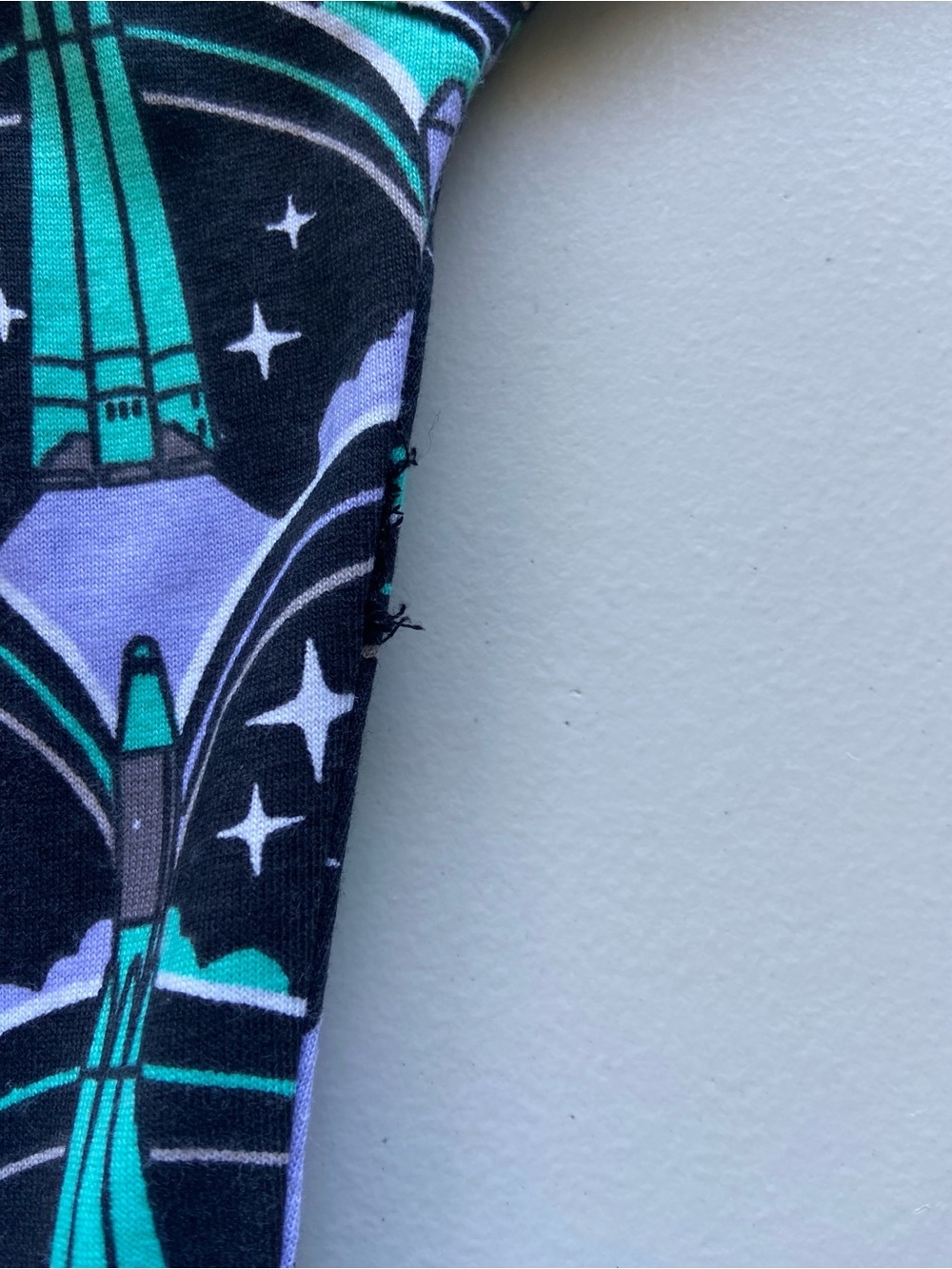 Svaha Rocket Print Midi Dress Science Space STEM Teacher Purple Cotton XS - Picture 11 of 11